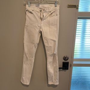 Gap white skinny jeans
